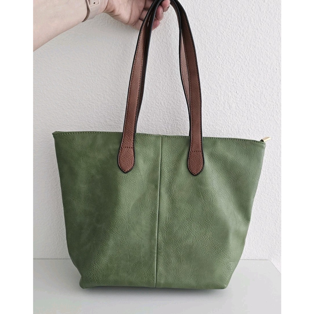Long & Son London Olive Green Tote Bag - Excellent Pre-owned Condition - Picture 7 of 15